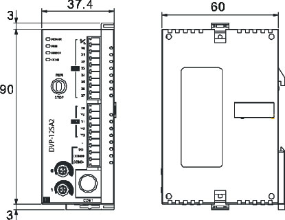 Размеры DVP-SA2